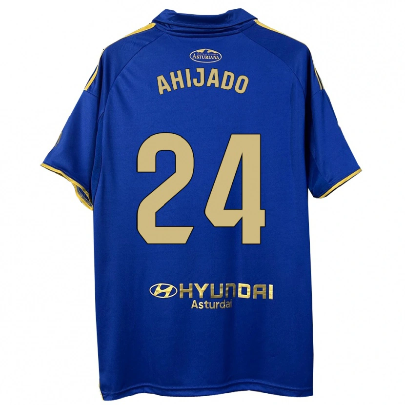 Danxen Kinderen Lucas Ahijado #24 Blauw Goud Thuisshirt Thuistenue 2025/26 T-Shirt