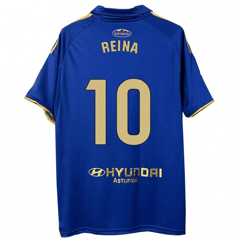 Danxen Kinderen Alberto Reina #10 Blauw Goud Thuisshirt Thuistenue 2025/26 T-Shirt