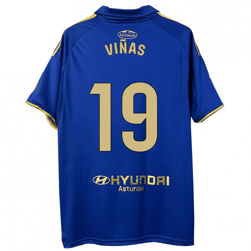 Danxen Kinderen Federico Viñas #19 Blauw Goud Thuisshirt Thuistenue 2025/26 T-Shirt