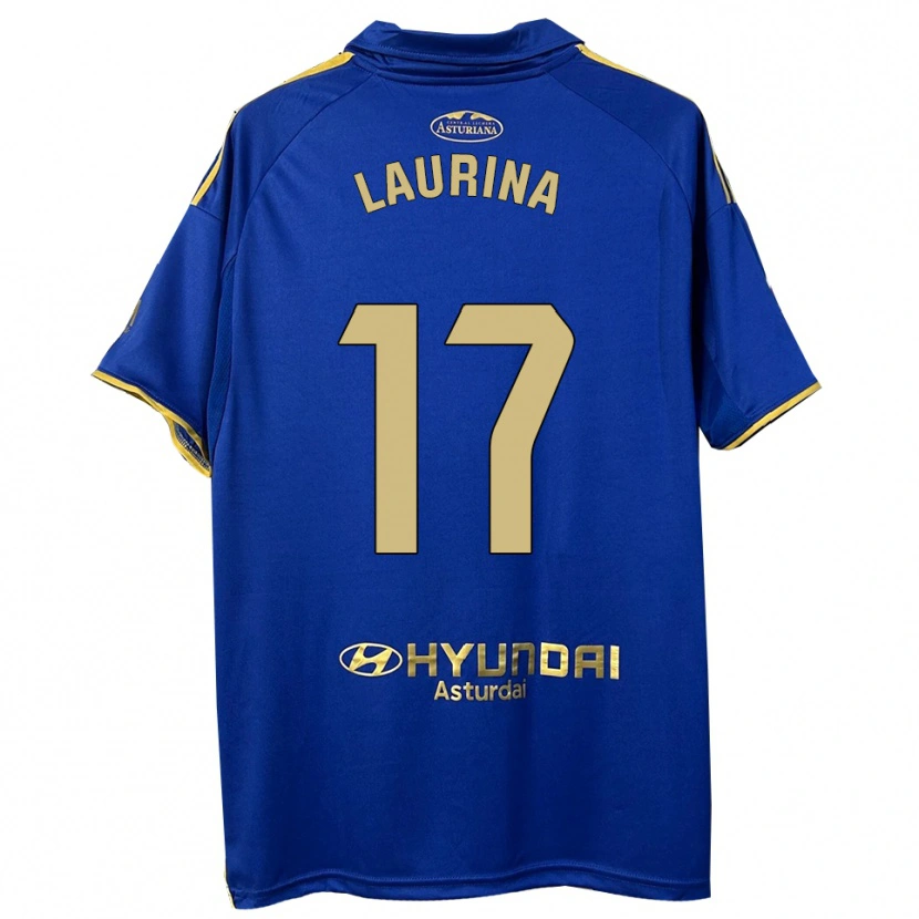 Danxen Kinderen Laura Gutiérrez #17 Blauw Goud Thuisshirt Thuistenue 2025/26 T-Shirt