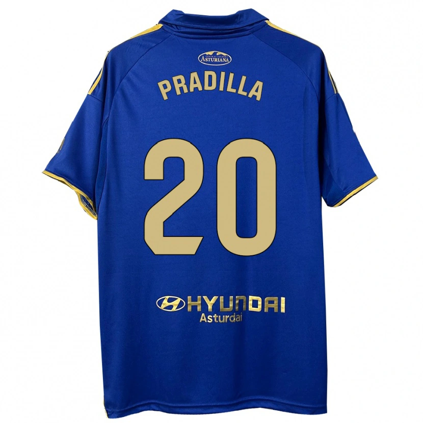 Danxen Kinderen Elena Pradilla Aranda #20 Blauw Goud Thuisshirt Thuistenue 2025/26 T-Shirt