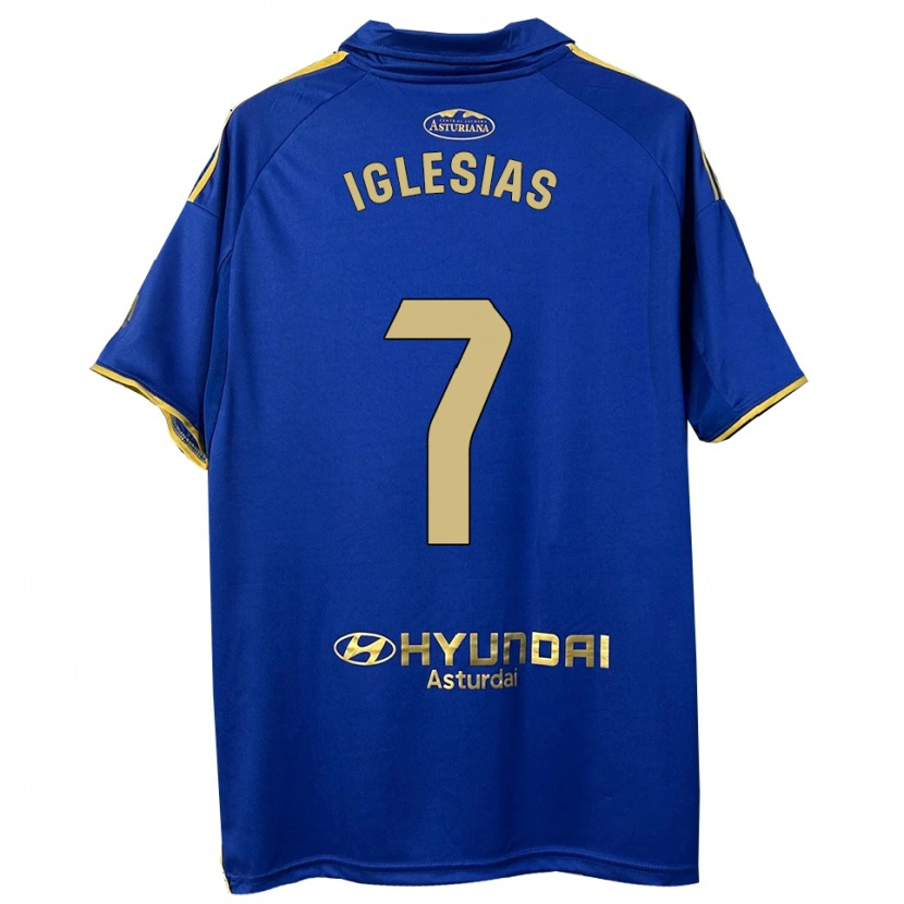 Danxen Kinderen María Iglesias Orviz #7 Blauw Goud Thuisshirt Thuistenue 2025/26 T-Shirt