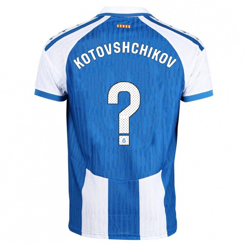Danxen Kinderen Makar Kotovshchikov #0 Blauw Wit Thuisshirt Thuistenue 2025/26 T-Shirt