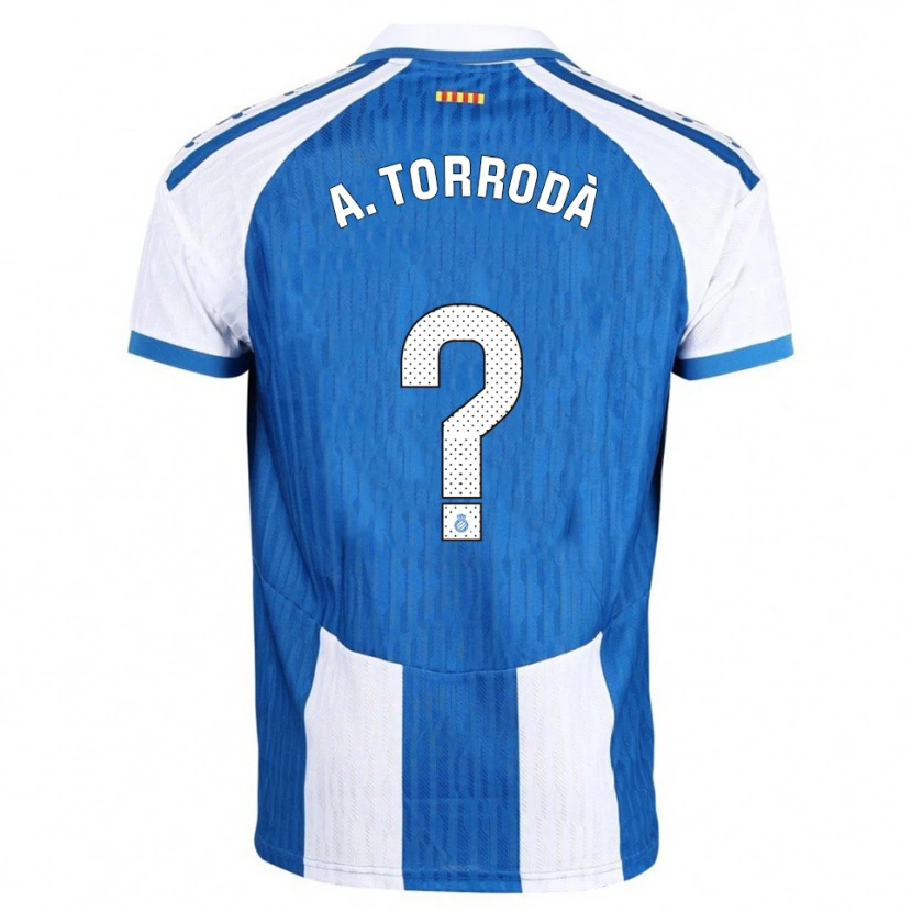 Danxen Kinderen Anna Torrodà Ricard #0 Blauw Wit Thuisshirt Thuistenue 2025/26 T-Shirt