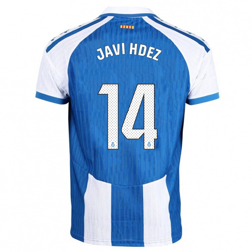 Danxen Kinderen Javi Hernández #14 Blauw Wit Thuisshirt Thuistenue 2025/26 T-Shirt