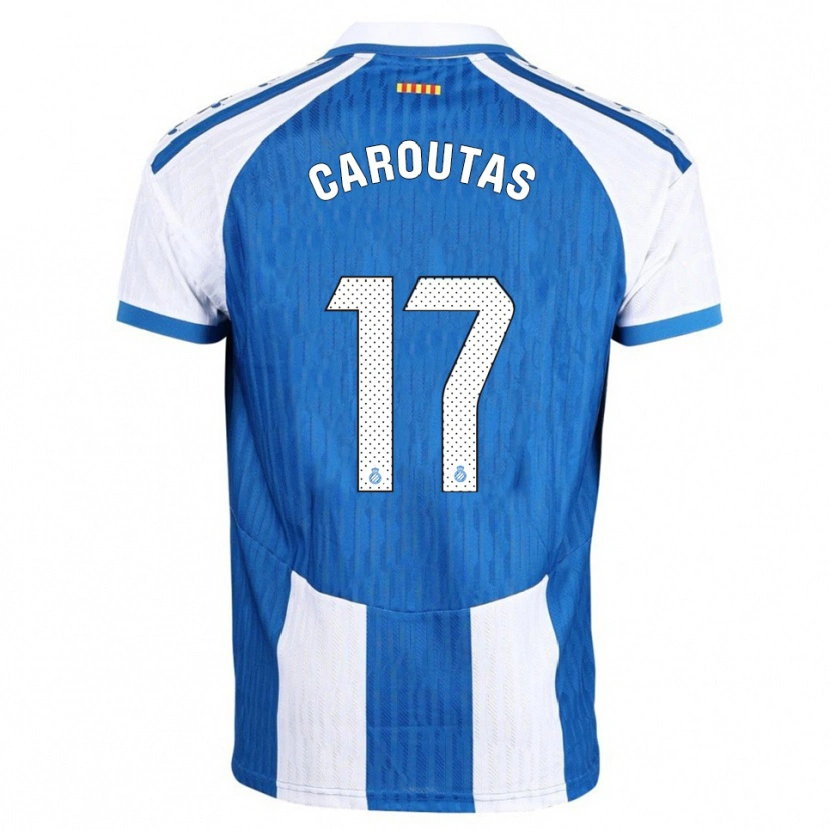 Danxen Kinderen Tim Caroutas #17 Blauw Wit Thuisshirt Thuistenue 2025/26 T-Shirt