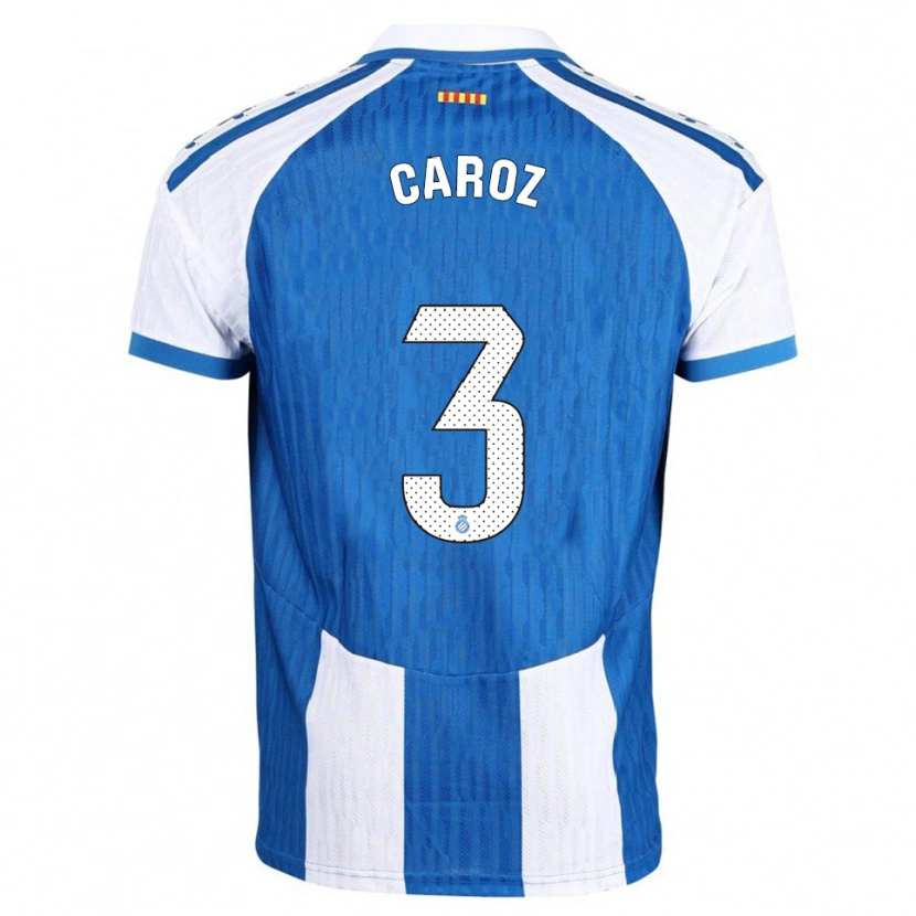 Danxen Kinderen Hugo Caroz #3 Blauw Wit Thuisshirt Thuistenue 2025/26 T-Shirt