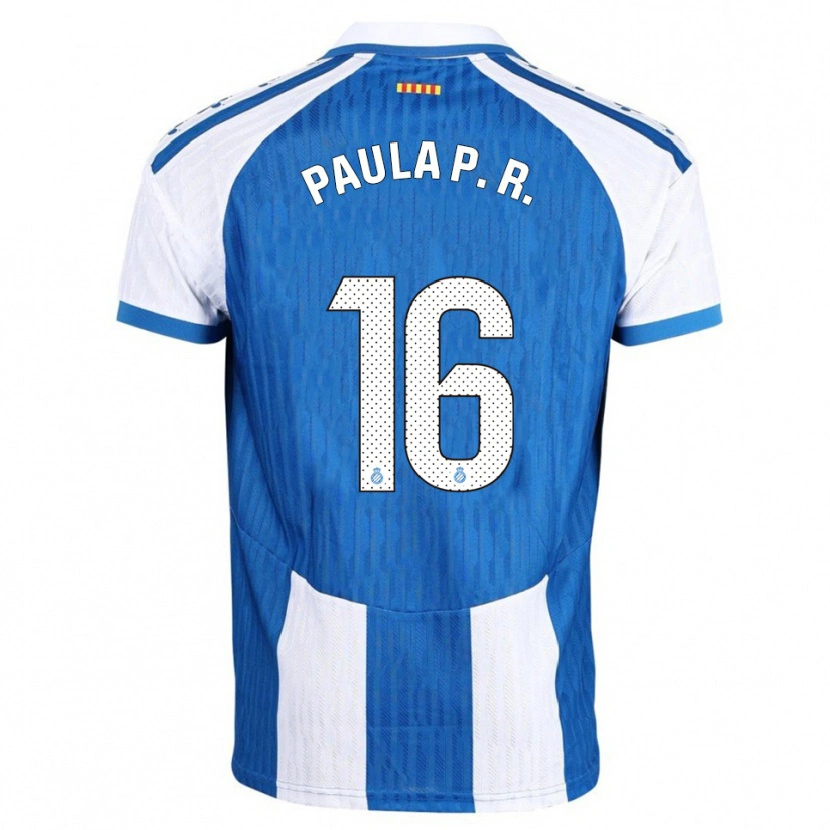 Danxen Kinderen Paula Perea Ramírez #16 Blauw Wit Thuisshirt Thuistenue 2025/26 T-Shirt