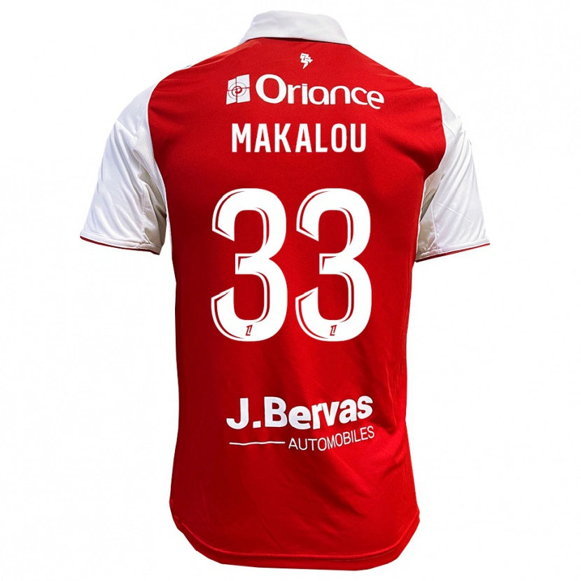 Danxen Kinderen Hamidou Makalou #33 Rood Wit Thuisshirt Thuistenue 2025/26 T-Shirt