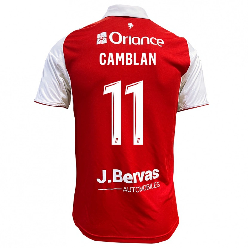 Danxen Kinderen Axel Camblan #11 Rood Wit Thuisshirt Thuistenue 2025/26 T-Shirt