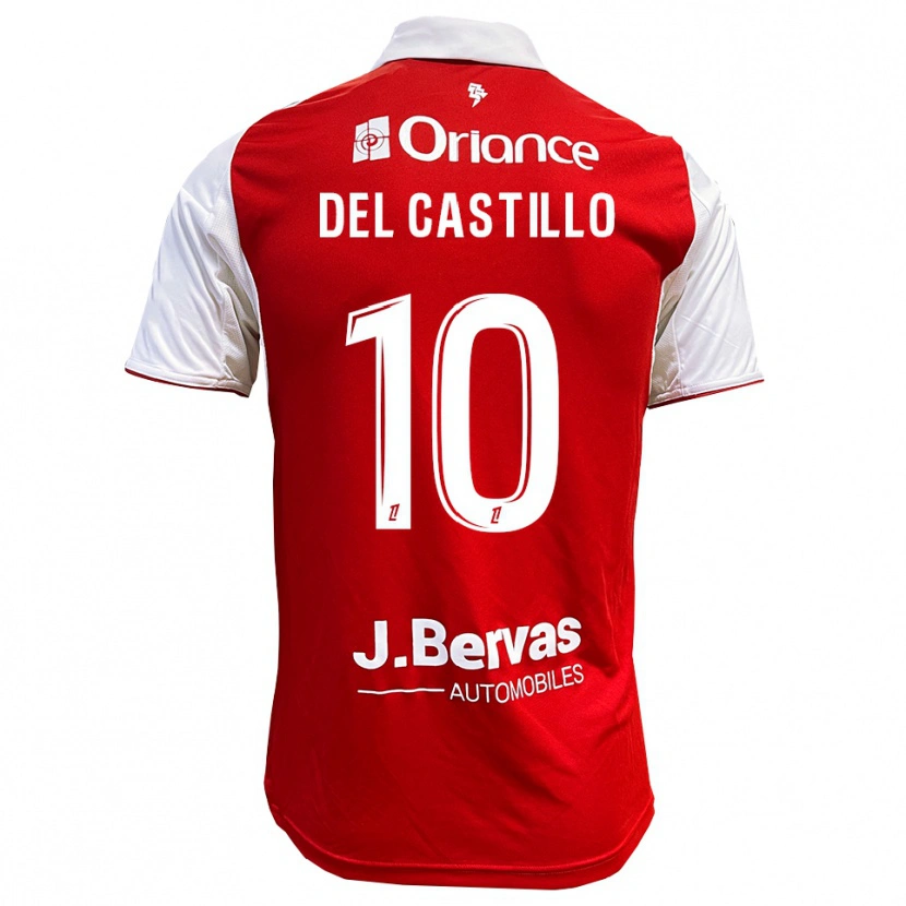 Danxen Kinderen Romain Del Castillo #10 Rood Wit Thuisshirt Thuistenue 2025/26 T-Shirt