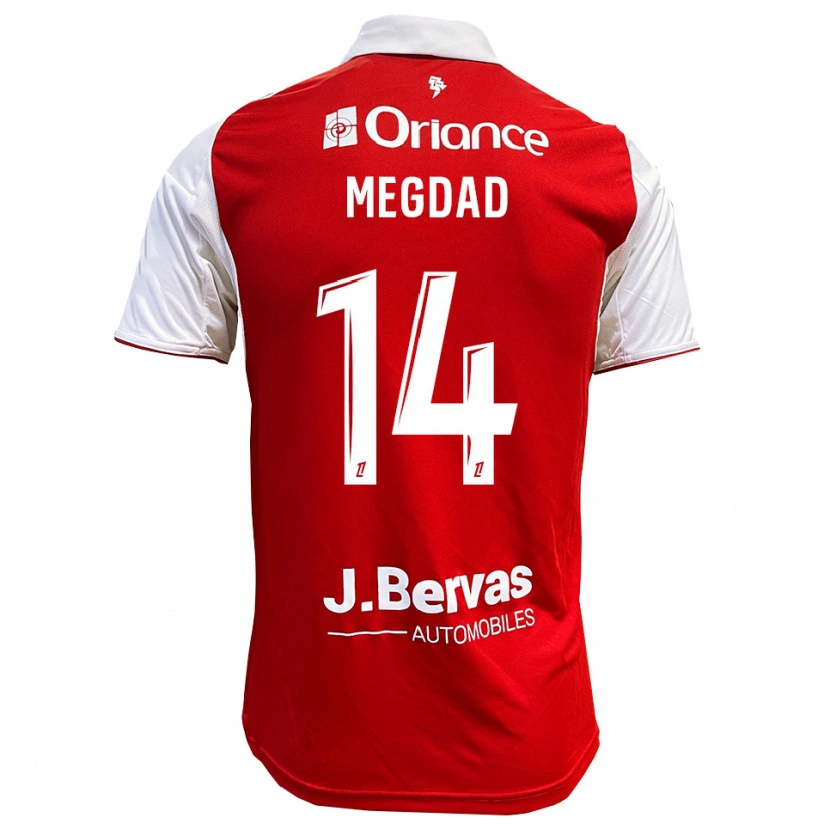 Danxen Kinderen Noa Megdad #14 Rood Wit Thuisshirt Thuistenue 2025/26 T-Shirt