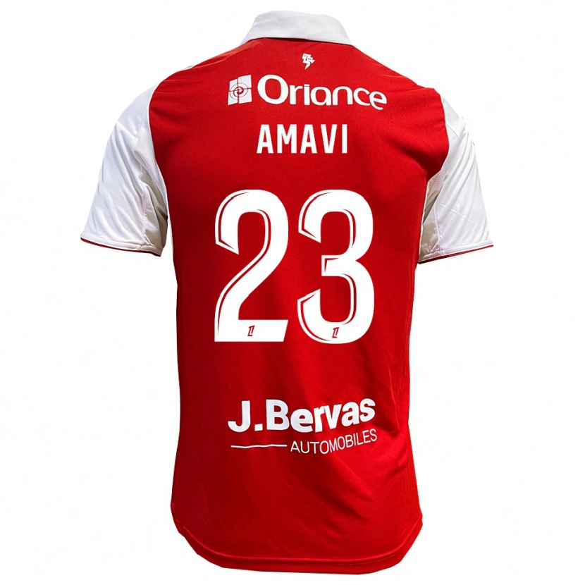 Danxen Kinderen Jordan Amavi #23 Rood Wit Thuisshirt Thuistenue 2025/26 T-Shirt