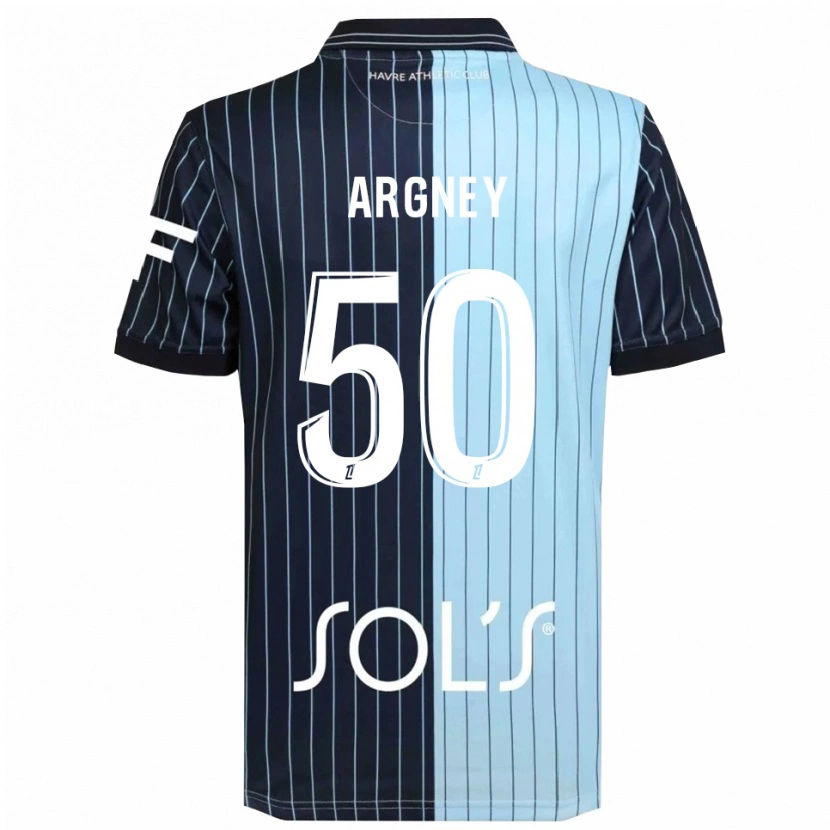 Danxen Kinderen Paul Argney #50 Marineblauw Hemelsblauw Thuisshirt Thuistenue 2025/26 T-Shirt