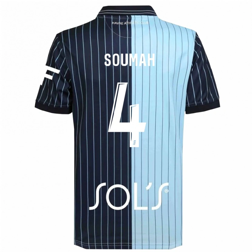 Danxen Kinderen Mohamed Soumah #4 Marineblauw Hemelsblauw Thuisshirt Thuistenue 2025/26 T-Shirt
