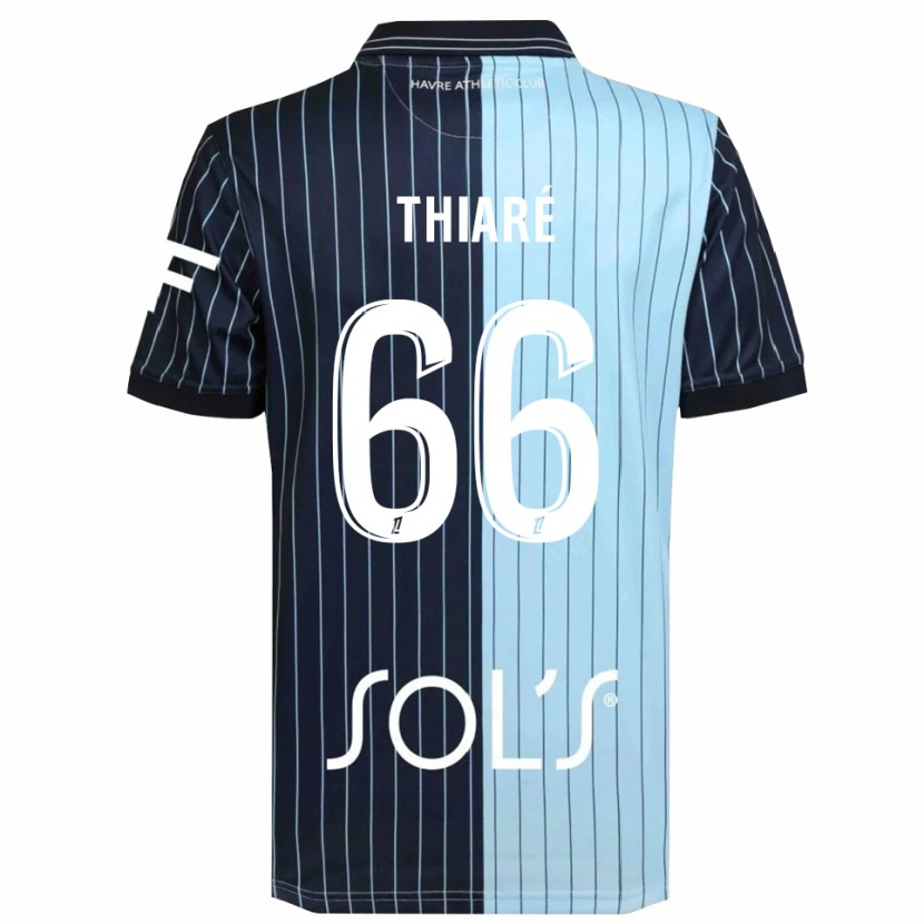 Danxen Kinderen Aliou Thiaré #66 Marineblauw Hemelsblauw Thuisshirt Thuistenue 2025/26 T-Shirt