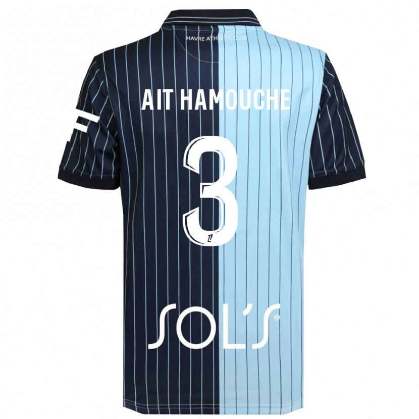 Danxen Kinderen Massyl Ait Hamouche #3 Marineblauw Hemelsblauw Thuisshirt Thuistenue 2025/26 T-Shirt