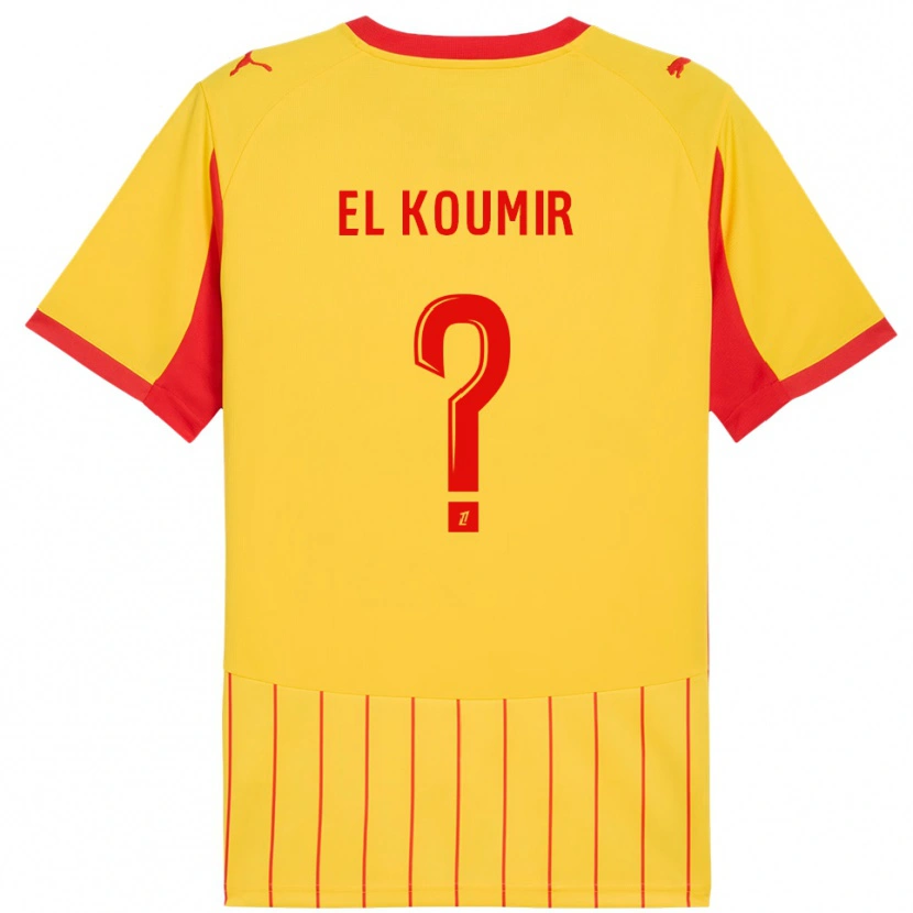 Danxen Kinderen Kaïna El Koumir #0 Geel Rood Thuisshirt Thuistenue 2025/26 T-Shirt