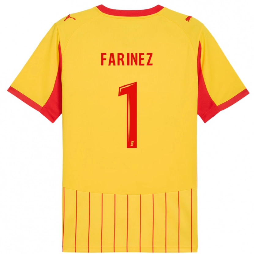 Danxen Kinderen Wuilker Fariñez #1 Geel Rood Thuisshirt Thuistenue 2025/26 T-Shirt