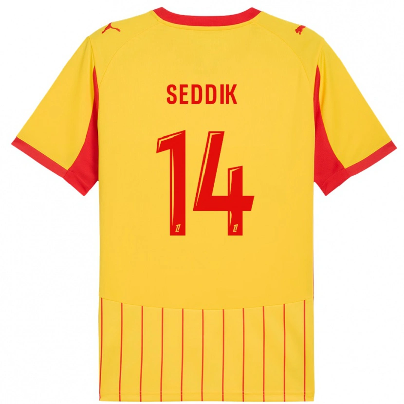 Danxen Kinderen Mohamed Seddik #14 Geel Rood Thuisshirt Thuistenue 2025/26 T-Shirt