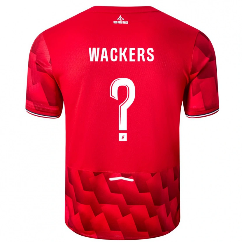 Danxen Kinderen Maxime Wackers #0 Rood Wit Thuisshirt Thuistenue 2025/26 T-Shirt