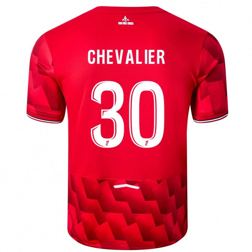 Danxen Kinderen Lucas Chevalier #30 Rood Wit Thuisshirt Thuistenue 2025/26 T-Shirt
