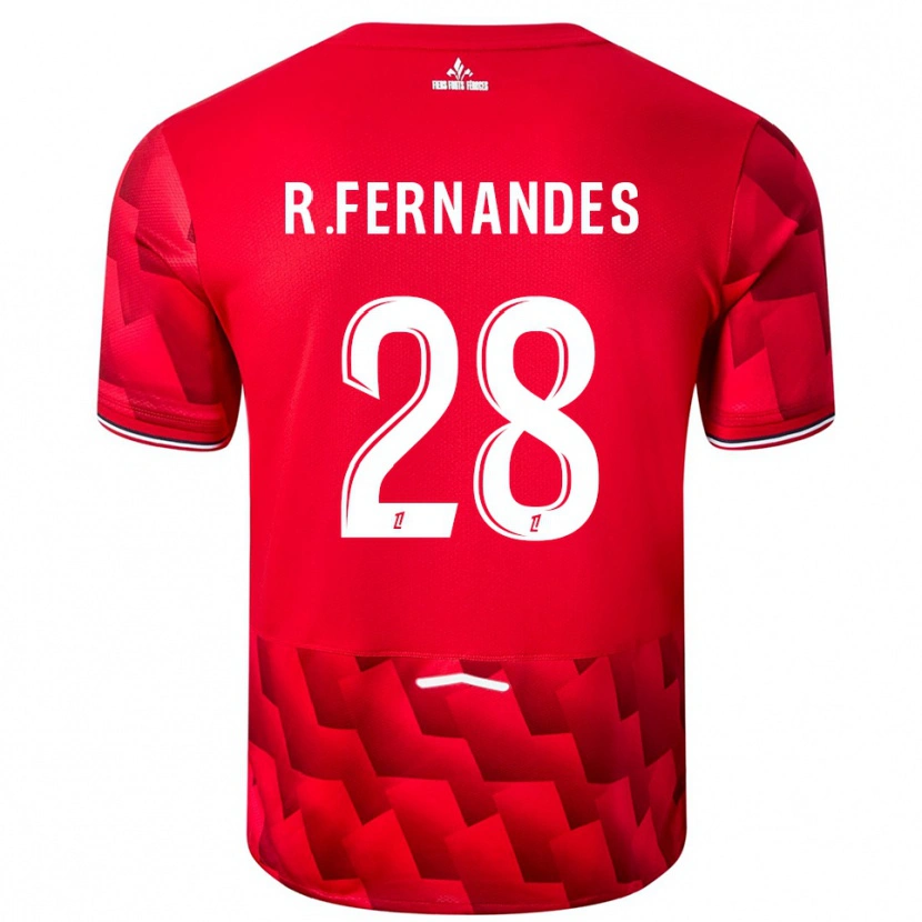 Danxen Kinderen Rafael Fernandes #28 Rood Wit Thuisshirt Thuistenue 2025/26 T-Shirt