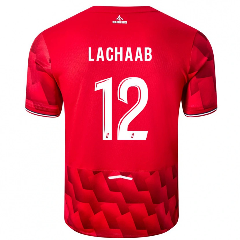 Danxen Kinderen Younes Lachaab #12 Rood Wit Thuisshirt Thuistenue 2025/26 T-Shirt