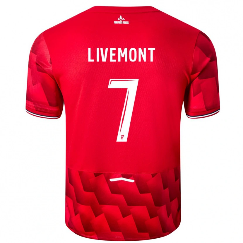 Danxen Kinderen Antoine Livemont #7 Rood Wit Thuisshirt Thuistenue 2025/26 T-Shirt