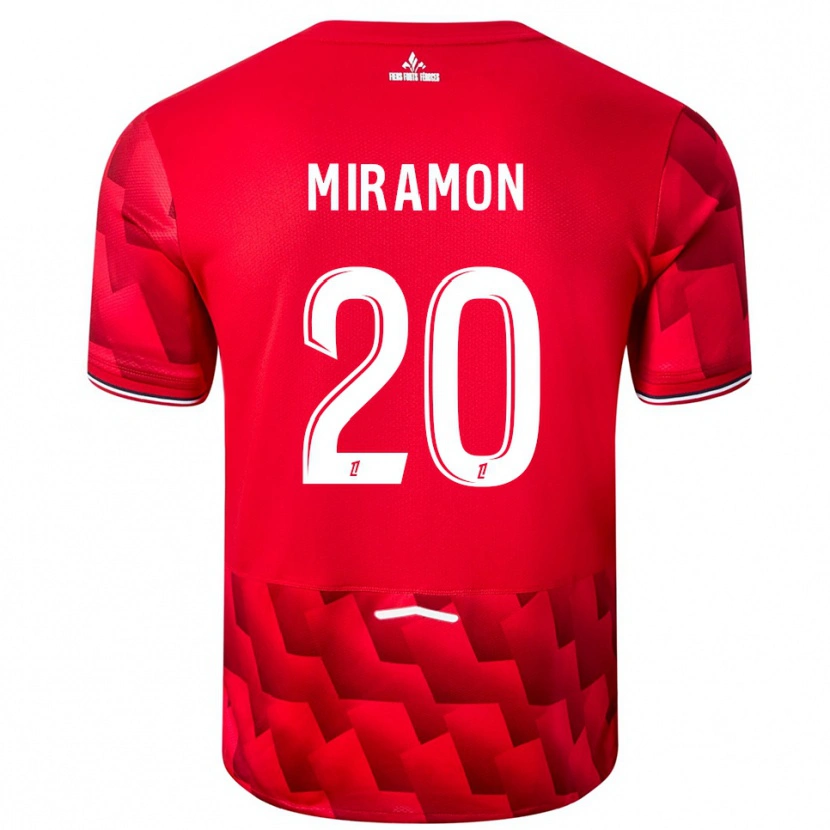 Danxen Kinderen Ignacio Miramón #20 Rood Wit Thuisshirt Thuistenue 2025/26 T-Shirt