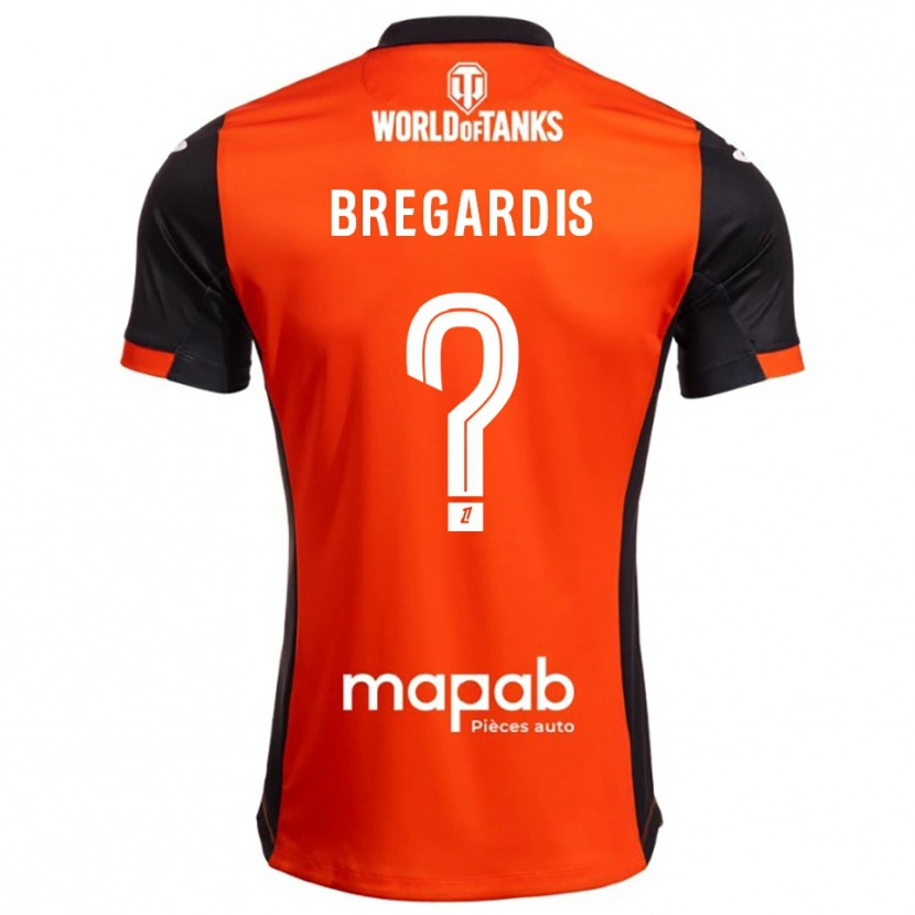 Danxen Kinderen Tom Bregardis #0 Zwart Oranje Thuisshirt Thuistenue 2025/26 T-Shirt
