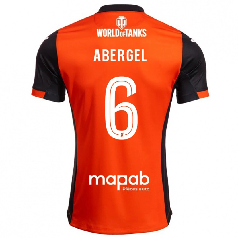 Danxen Kinderen Laurent Abergel #6 Zwart Oranje Thuisshirt Thuistenue 2025/26 T-Shirt