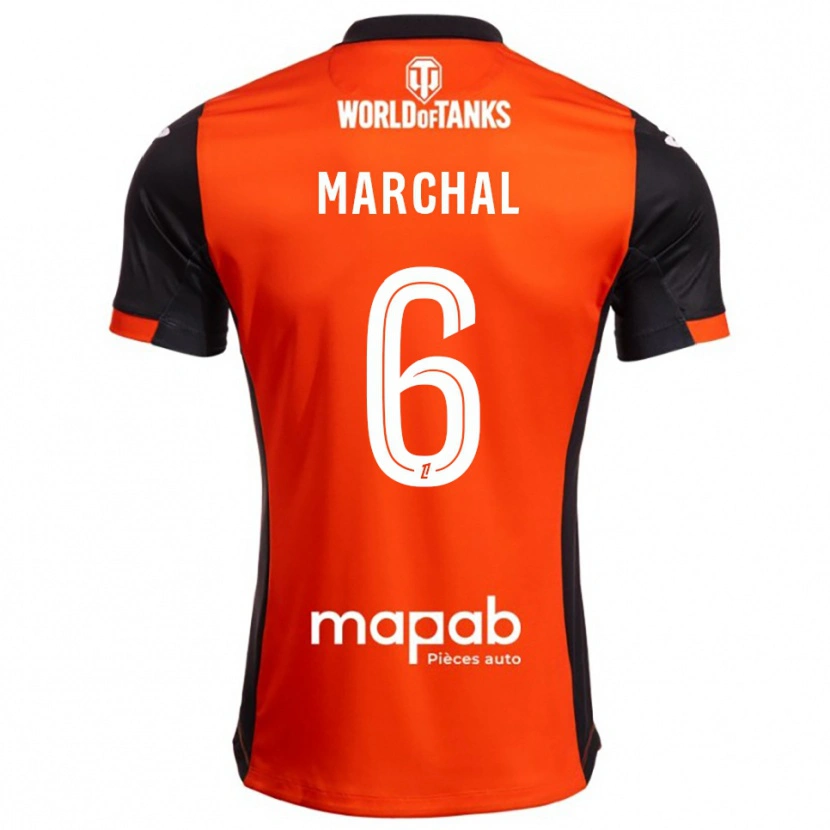 Danxen Kinderen Noam Marchal #6 Zwart Oranje Thuisshirt Thuistenue 2025/26 T-Shirt