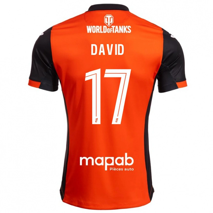 Danxen Kinderen Dune David #17 Zwart Oranje Thuisshirt Thuistenue 2025/26 T-Shirt
