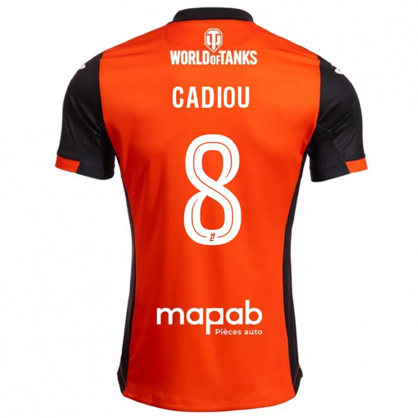 Danxen Kinderen Noah Cadiou #8 Zwart Oranje Thuisshirt Thuistenue 2025/26 T-Shirt