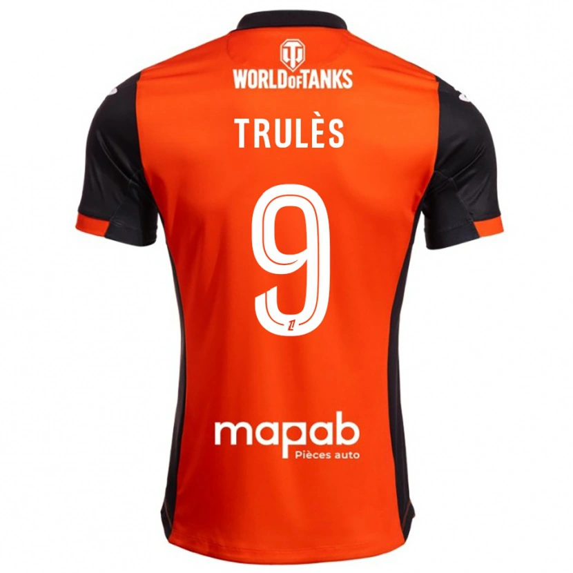 Danxen Kinderen Rayann Trulès #9 Zwart Oranje Thuisshirt Thuistenue 2025/26 T-Shirt