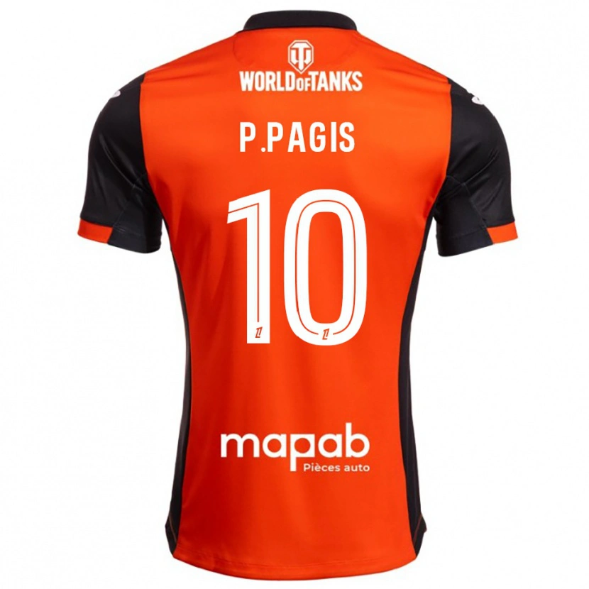 Danxen Kinderen Pablo Pagis #10 Zwart Oranje Thuisshirt Thuistenue 2025/26 T-Shirt