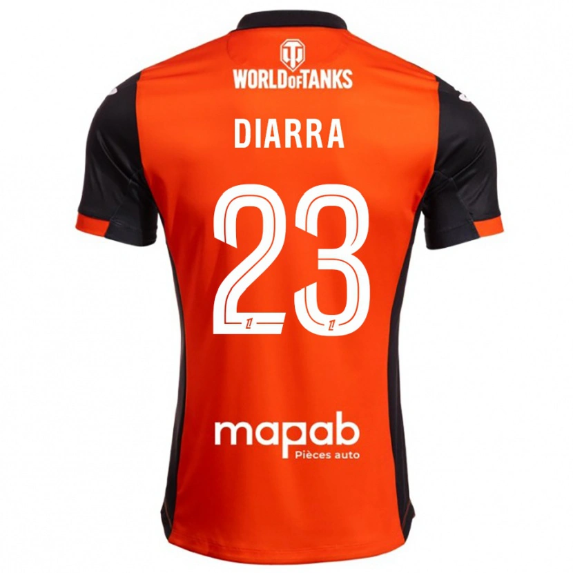 Danxen Kinderen Stéphane Diarra #23 Zwart Oranje Thuisshirt Thuistenue 2025/26 T-Shirt