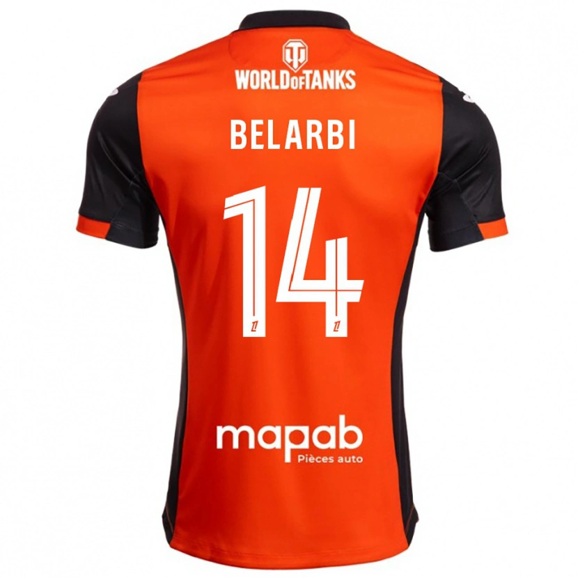 Danxen Kinderen Sohaib Belarbi #14 Zwart Oranje Thuisshirt Thuistenue 2025/26 T-Shirt