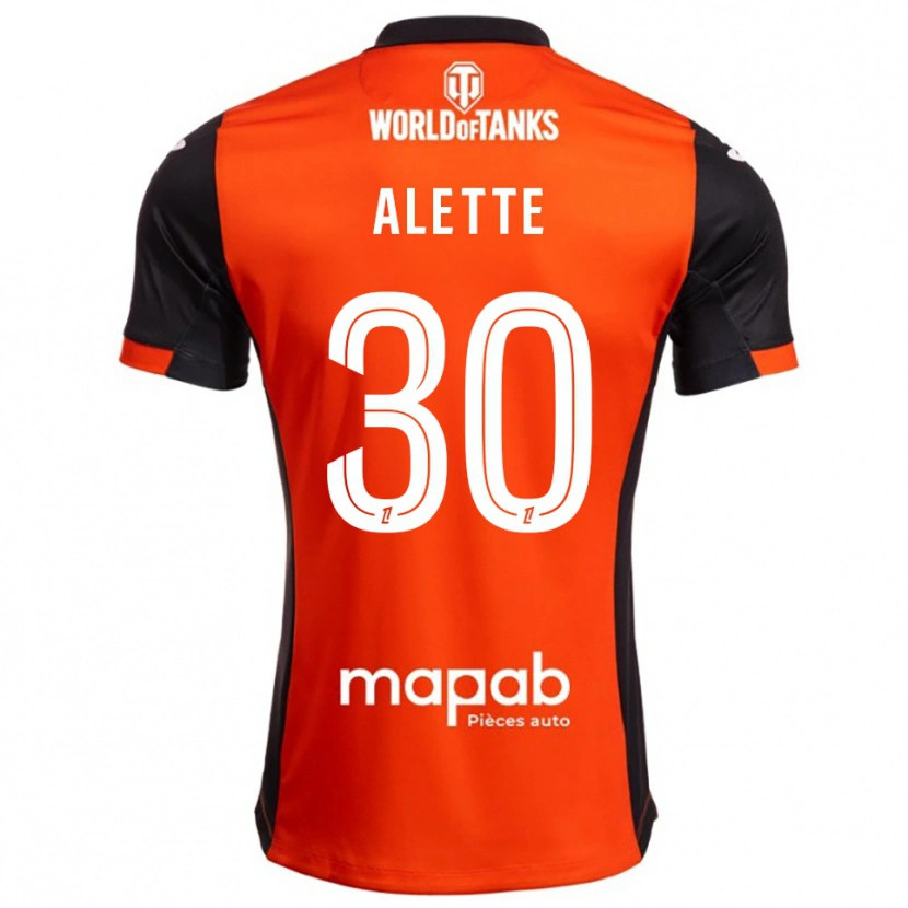 Danxen Kinderen Gaël Alette #30 Zwart Oranje Thuisshirt Thuistenue 2025/26 T-Shirt
