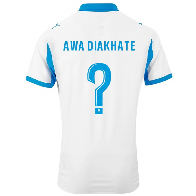 Danxen Kinderen Ndeye Awa Diakhate #0 Wit Hemelsblauw Thuisshirt Thuistenue 2025/26 T-Shirt