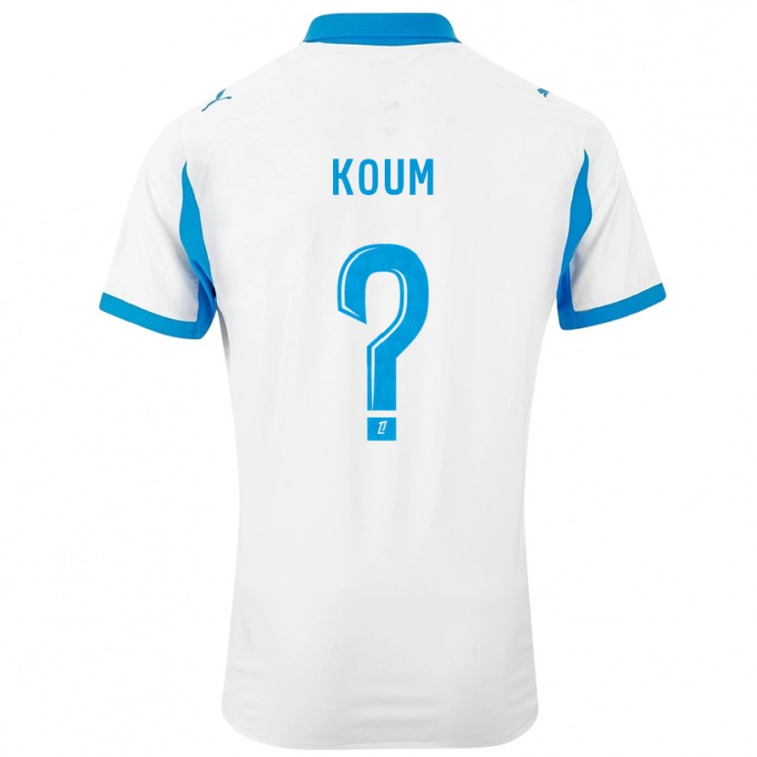 Danxen Kinderen Alexi Koum #0 Wit Hemelsblauw Thuisshirt Thuistenue 2025/26 T-Shirt