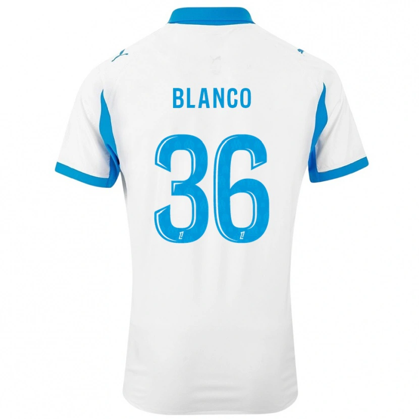 Danxen Kinderen Rubén Blanco #36 Wit Hemelsblauw Thuisshirt Thuistenue 2025/26 T-Shirt