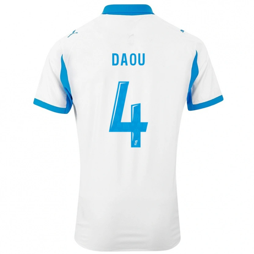 Danxen Kinderen Raimane Daou #4 Wit Hemelsblauw Thuisshirt Thuistenue 2025/26 T-Shirt