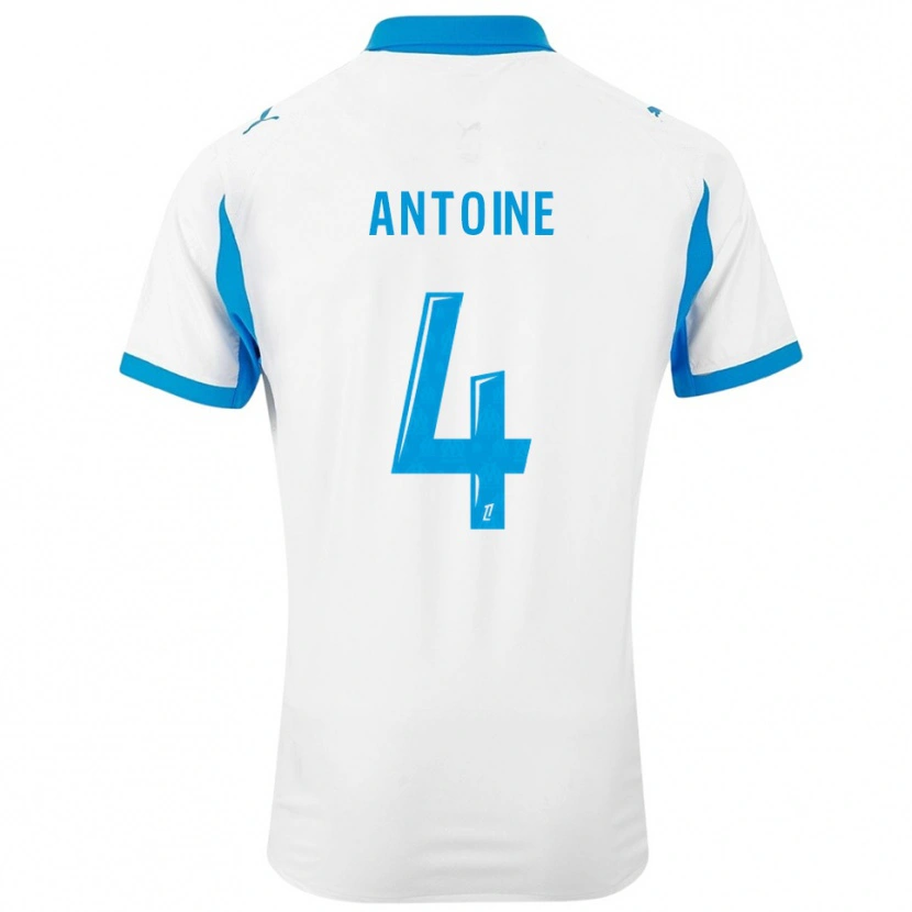 Danxen Kinderen Maud Antoine #4 Wit Hemelsblauw Thuisshirt Thuistenue 2025/26 T-Shirt