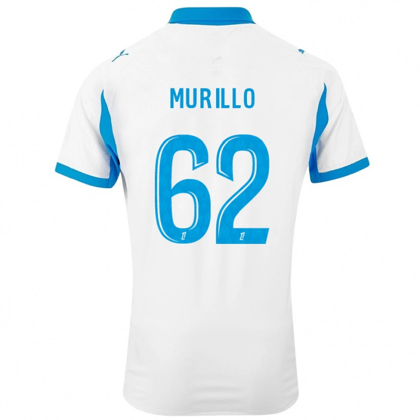 Danxen Kinderen Amir Murillo #62 Wit Hemelsblauw Thuisshirt Thuistenue 2025/26 T-Shirt