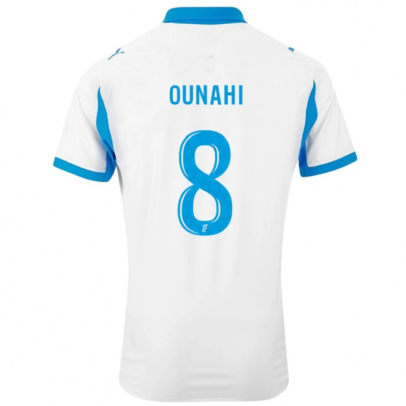Danxen Kinderen Azzedine Ounahi #8 Wit Hemelsblauw Thuisshirt Thuistenue 2025/26 T-Shirt