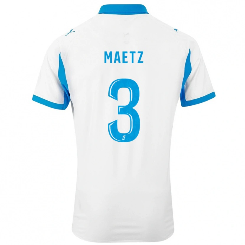Danxen Kinderen Agathe Maetz #3 Wit Hemelsblauw Thuisshirt Thuistenue 2025/26 T-Shirt