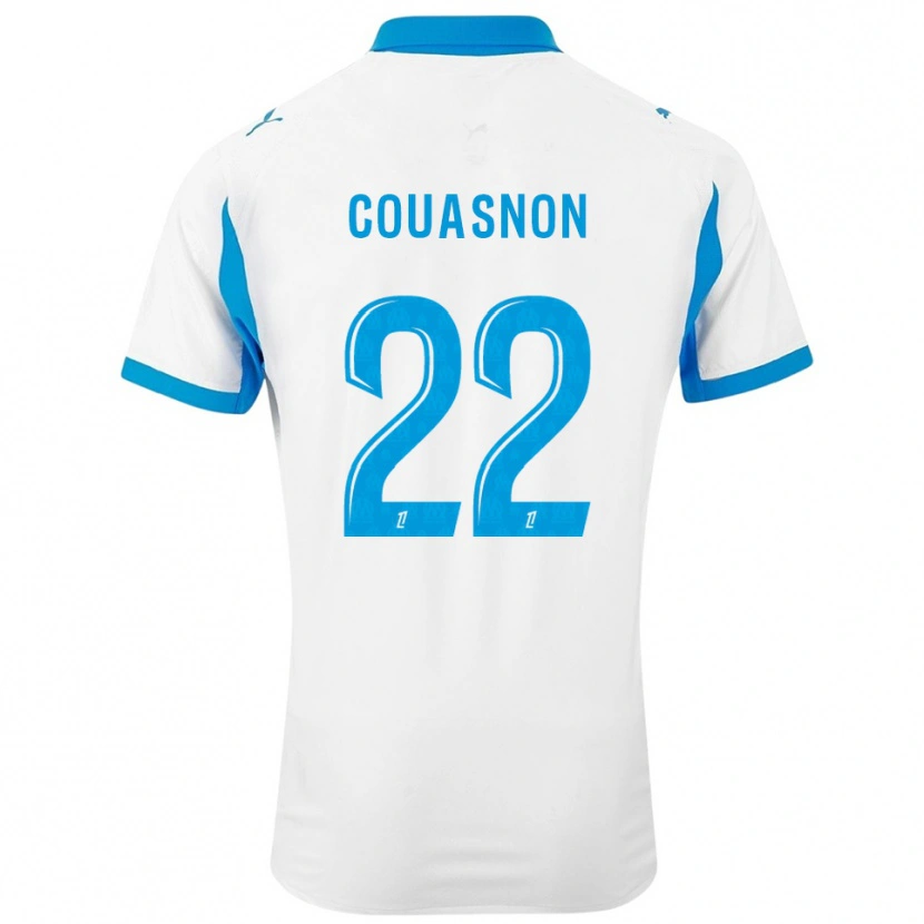 Danxen Kinderen Roxane Couasnon #22 Wit Hemelsblauw Thuisshirt Thuistenue 2025/26 T-Shirt