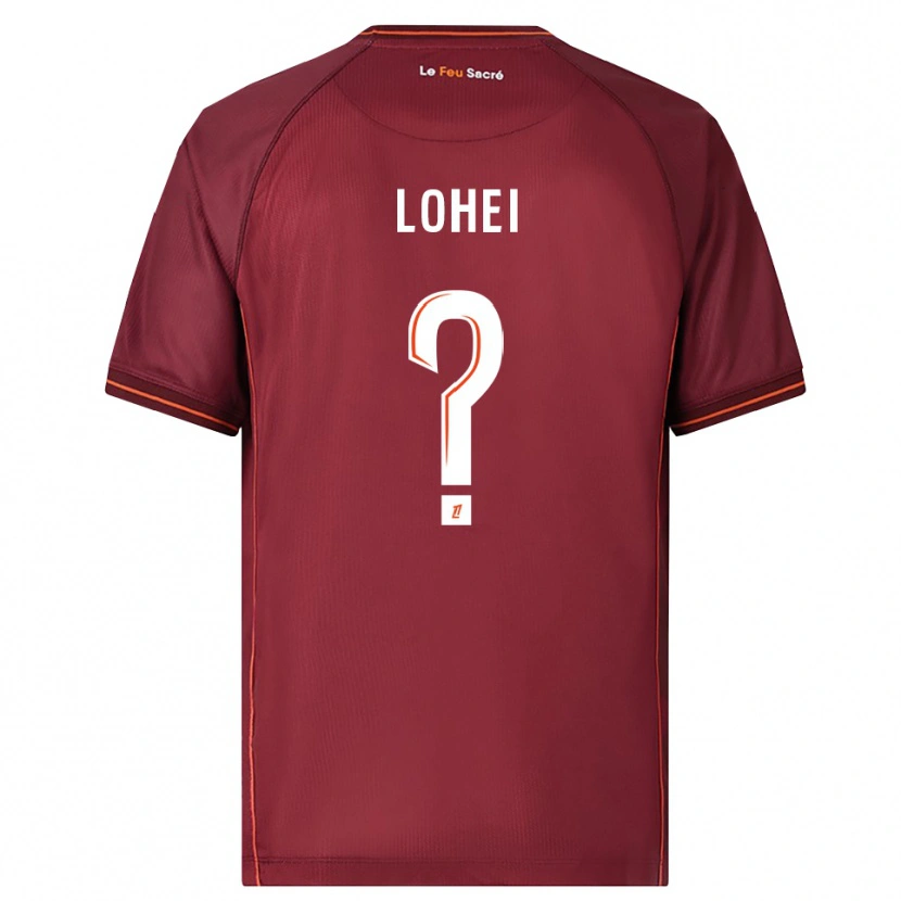 Danxen Kinderen Fabio Lohei #0 Bordeaux Wit Thuisshirt Thuistenue 2025/26 T-Shirt